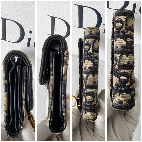 Auth Dior Oblique Trotter Saddle Lotus Wallet - Picture 13 of 14